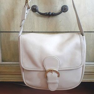 Vintage Coach Bedford Flap in Bone Leather 4164